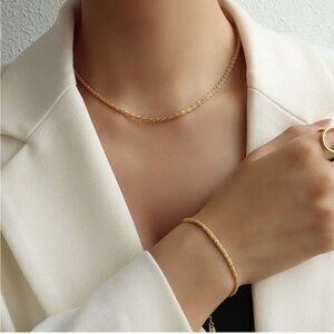 14K Gold Plated Shiny Rope Bracelet